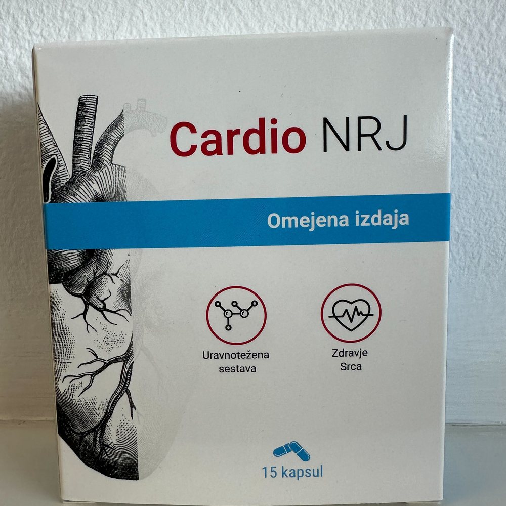 Cardio NRJ, bijela kutija i blister s kapsulama